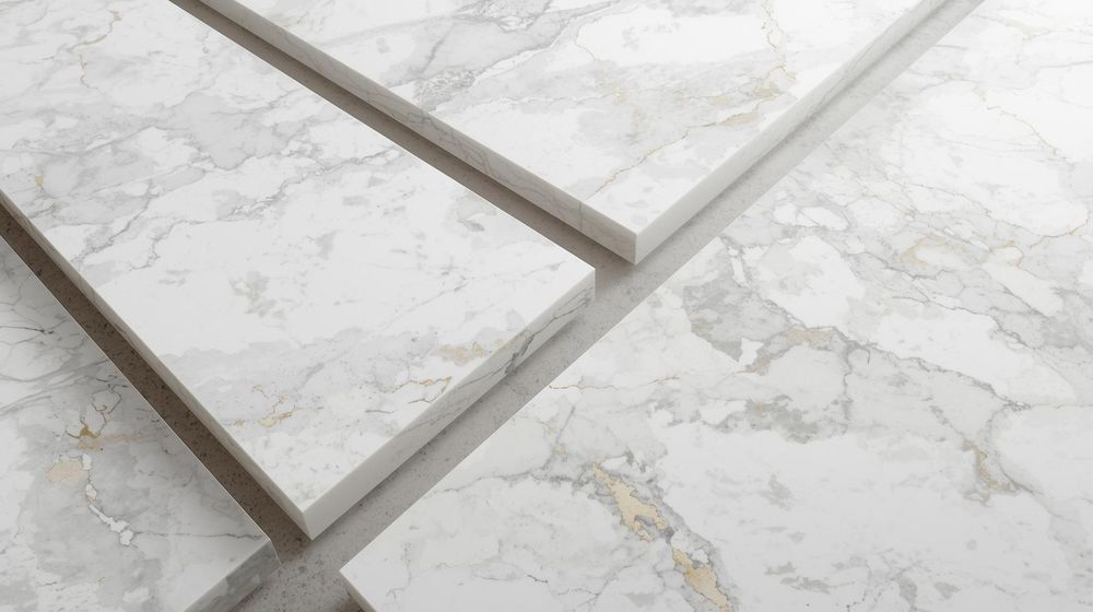 Premium white marble slab