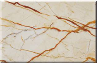 Golden veined marble slab