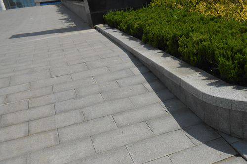 Commercial granite paving and landscape edging